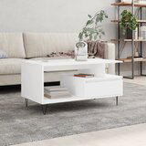  The Living Store Klubska mizica bela 90x49x45 inženirski les - Klubska Mizica, (21448139) | Shoptok.si