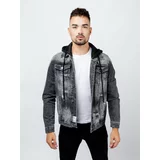 Glano Man Denim Jacket - dark gray