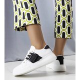 Gemre White sneakers adorned with a black buckle Erin | shoptok.hr