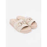 SEASTAR Light beige flip-flops with decoration | Shoptok.si