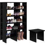  Ormar za cipele s policom 2 pcs Crni hrast Konstruirano drvo | shoptok.hr