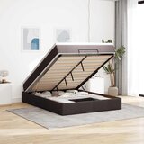  Otomanski krevet s madracem tamnosmeđi 140x190cm od tkanine | shoptok.hr
