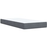 Box spring krevet s madracem tamnosivi 90x200 cm baršunasti | shoptok.hr
