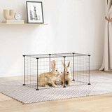  Kavez za kućne ljubimce s 8 panela crni 35 x 35 cm čelični | shoptok.hr
