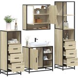  4-dijelni set kupaonskog namještaja boja hrasta sonome drveni Sonoma oak | shoptok.hr