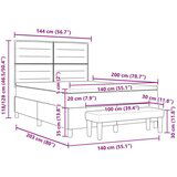  Vzmetna postelja z vzmetnico in klopjo Temno rjava 140x200 cm Tkanina, (22083148) | Shoptok.si