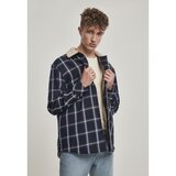 Urban Classics Sherpa Lined Shirt Jacket Navy/wht Cene