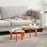  Set stolića za kavu 2 pcs Voštano smeđa 47.5 x 47.5 x 27 cm Cijene