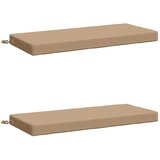  Jastučići za klupe - 2 dijela SOEST 2 kom. 100% poliester - Pijesak 110 x 50 x 8 cm Melange Slike