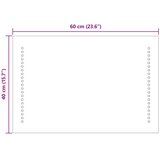  LED kupaonsko ogledalo *Transparent*an 60 x 40 cm Pravokutni | shoptok.hr