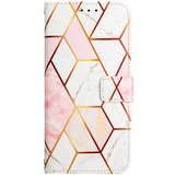  Maska za Honor X5c/ X5c Plus geometry na preklop Marble roze Cene
