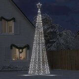 VidaXL Osvetljena novoletna jelka s konicami 1534LED hladno bela 500cm Slike