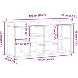  Klupa za cipele staro drvo 102x32x50 cm izrađeno drvo | shoptok.hr