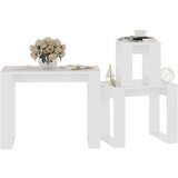  Komplet mizic 3-delni bel konstruiran les, (20624946) | Shoptok.si