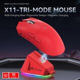 Attack Shark bežični gaming miš X11 PAW3311/22000 dpi/trimode/red + charging dock | Eponuda.com
