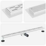  Odvod za prho s stekleno zaščito srebrna 100 cm, (5000112437) | Shoptok.si