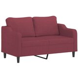 vidaXL 3-dijelni set sofa s jastucima crvena boja vina od tkanine | shoptok.hr