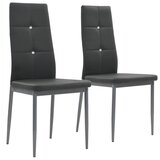 vidaXL Jedilni stoli 2 kosa sivo umetno usnje, (20943619) | Shoptok.si