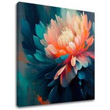  Dizajnerski ukras na platnu šarene cvjetne impresije 60x60 cm | shoptok.hr