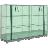 Maison Chic Cvetlični Lonec - Visoka greda s prevleko za rastlinjak videz ratana 160x40x123cm, (21789230) | Shoptok.si