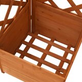 vidaXL kutna sadilica s rešetkom 40 x 40 x 150 cm od masivne jelovine | shoptok.hr
