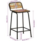 vidaXL barski stolci 4 kom 46x35,5x80 cm masivnog obnovljenog drva | shoptok.hr