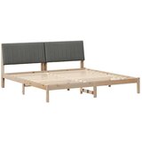  Okvir za krevet s uzglavljem Smeđa 200 x 200 cm tkanina | shoptok.hr