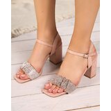 Resti Pink women's sandals on a post with cubic zirconias Trieste - Footwear Cijene