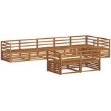  Set vanjskih sofa 8 kom. Prirodna Čvrsto drvo akacije Smeđa 404 x 166,5 x 73 cm | shoptok.hr