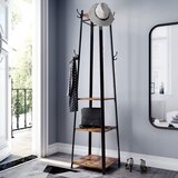  Stalak za kapute LINEA crna/smeđa | Eponuda.com
