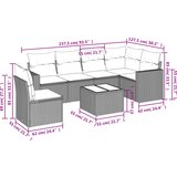  7-dijelni set vrtnih sofa svjetlosivi od poliratana | shoptok.hr