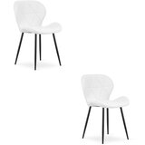 Mango stolica - bijela eko koža / crne noge x 2 | shoptok.hr