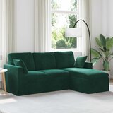 SOFA Tamnozelena 198 x 134 x 80 cm Baršun Cijene