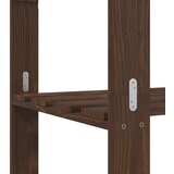 vidaXL Stalak za pohranu s 3 razine smeđi 80x38x90 cm masivna borovina | shoptok.hr