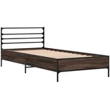  Okvir za krevet smeđi hrast 100x200cm konstruirano drvo i metal | shoptok.hr
