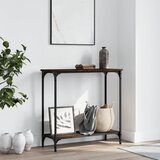 Maison Chic konzolna miza - miza ob steni rjav hrast 75x30,5x75 cm inženirski les, (21786268) | Shoptok.si