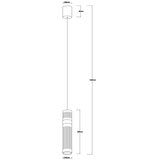  LED luster na sajli AMBIENTE LED/6W/230V 3000/4000/6000K crna | Eponuda.com