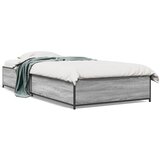 Furnova Posteljni okvir siva sonoma 100x200 cm inž. les in kovina, (21936250) | Shoptok.si