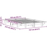  Okvir kreveta bez madraca bijeli 135 x 190 cm masivna borovina | shoptok.hr