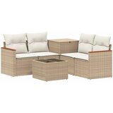  Set sofe 6 kom. Bež i krem bijela Poli Rattan i čelik | shoptok.hr