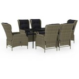  7-dijelni vrtni blagovaonski set smeđi | Eponuda.com
