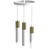  Luster na sajli CASSA 3xGU10/8W/230V bela/zlatna | Eponuda.com