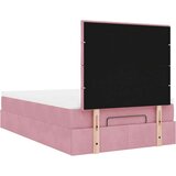 vidaXL Okvir kreveta s madracima ružičasti 120x200cm baršunasti | shoptok.hr