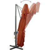 vidaXL Vrtni senčnik z dvojno streho terakota 400x300 cm | Shoptok.si