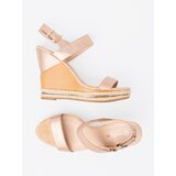 Shelvt Women's wedge sandals in rose gold | Shoptok.si