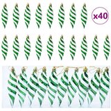 vidaXL Dekoracija božičnega drevesa 40 pcs Zelena | Shoptok.si