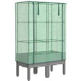 Maison Chic Visoka greda - Greda - Cvetlični Lonec s prevleko za rastlinjak videz ratana 80x40x140 cm, (21789797) | Shoptok.si