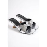 Capone Outfitters Mules - Silver - Stiletto Heels Cene