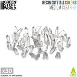 Green Stuff World Clear Resin Crystals Medium | Providni smolasti kristali srednji 9–16mm (30 kom) | Eponuda.com