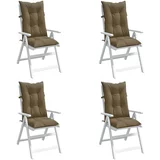 vidaXL Jastuci za stolice 4 kom prošarano smeđesivi 120x50x7cm tkanina